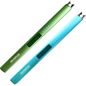 XINEBRAO ولاعة كهربائية ولاعة شمعة ولاعة USB قابلة للشحن ولاعة قوس (أزرق + أزرق) in Kuwait