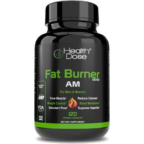 Health Dose Fat Burner AM. Weight Control & Metabolism Boost. For Active Lifestyles. 120 Softgels in Saudi Arabia