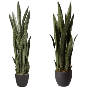 Nearly Natural 46" Sansevieria Artificial Silk Plants Green & Planter in Kuwait