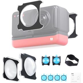 واقيات العدسات المزدوجة MTOM لـ Insta360 ONE RS/R PC حافظة غطاء للعدسات الواقية لملحقات الكاميرا الرياضية Insta360 ONE RS/R واقي عدسة RS/R واحد in Kuwait