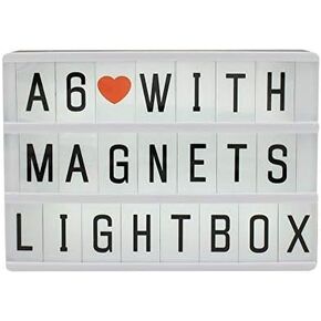 Locomocean Black Mini A6 Magnetic Cinematic Light Box with 82 Characters and 10 Emojis, USB Power or Battery Operated in Saudi Arabia