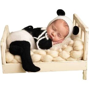 بي اكس يو ايه ان دبليو ملابس التصوير الفوتوغرافي لحديثي الولادة بتصميم باندا دب للاولاد والبنات من الكروشيه والتقاط الصور للرضع in Kuwait