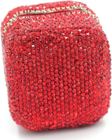 Bestbling Luxury Crystal Ring Box Earrings Pendant Ring Case Jewelry Display Storage Box Gift Box for Proposal Ring, Ceremony, Wedding Anniversary Valentine's Day (White) in Saudi Arabia