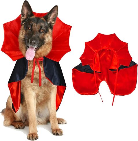 GOYOSWA Dog Halloween Costumes, Dog Vampire Devil Cloak Cape Costume Halloween Costumes for Small Medium Large Dogs Pets (Large) in Saudi Arabia