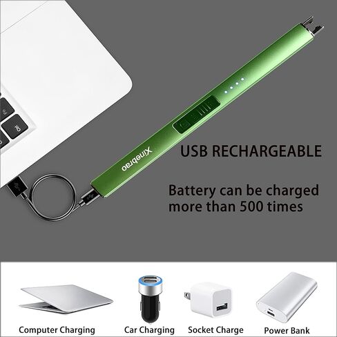 XINEBRAO ولاعة كهربائية ولاعة شمعة ولاعة USB قابلة للشحن ولاعة قوس (أزرق + أزرق) in Kuwait