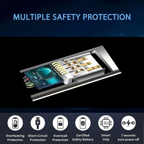 XINEBRAO ولاعة كهربائية ولاعة شمعة ولاعة USB قابلة للشحن ولاعة قوس (أزرق + أزرق) in Kuwait