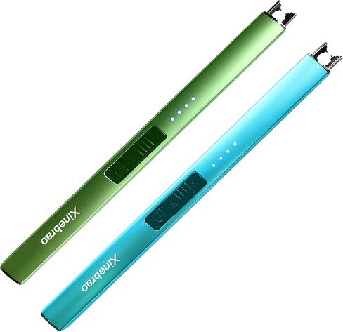 XINEBRAO ولاعة كهربائية ولاعة شمعة ولاعة USB قابلة للشحن ولاعة قوس (أزرق + أزرق) in Kuwait