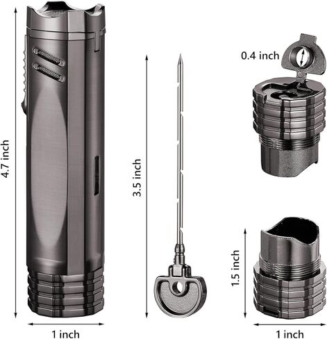 ولاعة شعلة السيجار، ولاعة نفاثة بوتان ثلاثية اللهب قابلة لاعادة الملء، اداة لتثقيب السيجار، محسن سحب السيجار، حامل سيجار، ولاعات الكل في واحد، قاطع سيجار، اكسسوارات سيجار، هدايا للرجال - الغاز غير in Kuwait