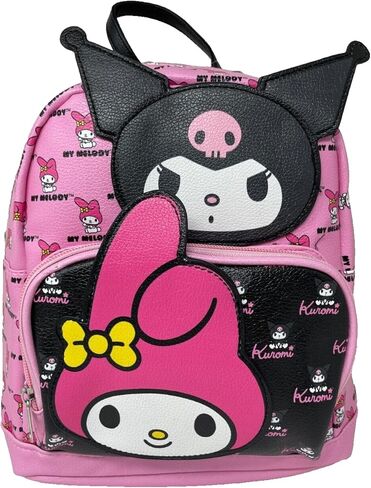 Fast Forward Hello Kitty My Melody All Over print 10" Mini Deluxe Backpack with 1 Front pocket- C6CMH3WN in Saudi Arabia