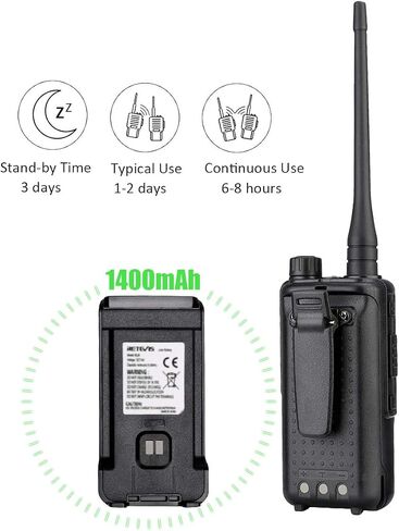 راديو Retevis RT85 ثنائي النطاق ثنائي الاتجاه طويل المدى، راديو محمول باليد، راديو VOX DTMF للطوارئ ثنائي الاتجاه قابل لإعادة الشحن (عبوة واحدة) in Saudi Arabia