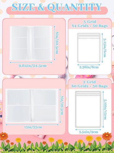 2 Pieces Transparent Travel Jewelry Organizer Portable Jewelry Storage Book Travel Jewelry case Earring Holder Jewelry Storage Album with 164 Grids and 60 Thicken PVC Bags in Saudi Arabia