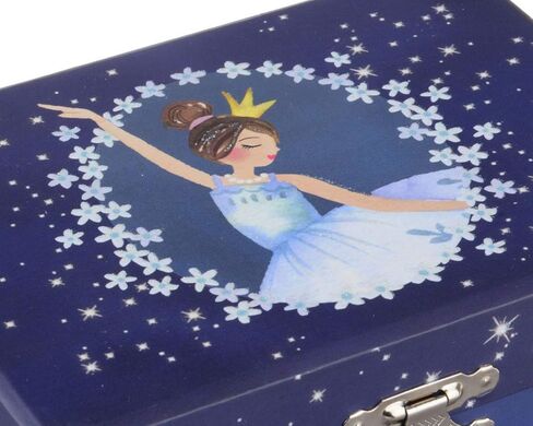 صندوق المجوهرات الموسيقية من جويل كيبر مع راقصة الباليه الدوارة، 4.25 × 4.75 × 3.5 بوصة، حزمة تصميم لامعة مع صندوق مجوهرات موسيقي مع تصميم يونيكورن جليتر قوس قزح والنجوم in Kuwait