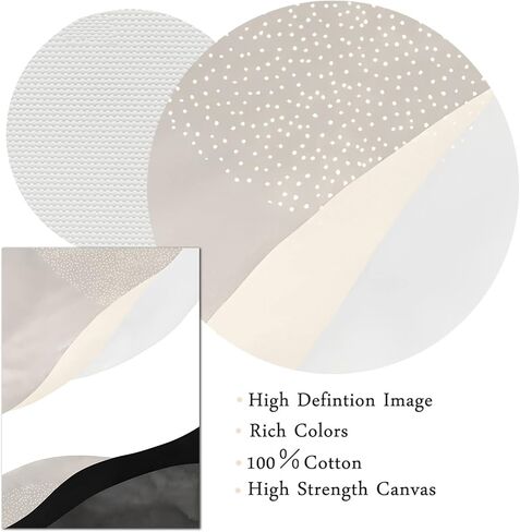 مجردة البيج جدار الفن قماش بوهو البيج الحد الأدنى جدار الفن ديكور يطبع البيج خط الفن لوحات تجريدية محايدة لديكور الحائط البني البيج صور البيج العمل الفني المحايد لديكور غرفة المعيشة in Kuwait