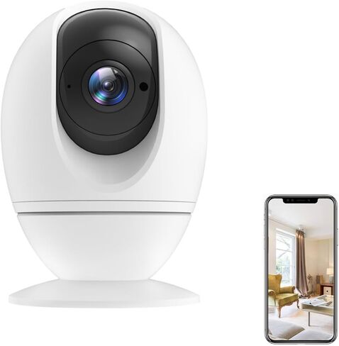 SECUEYE APP 2MP كاميرا IP منزلية 1080P واي فاي عموم/إمالة/تكبير تتبع تلقائي رؤية نهارية/ليلية اتجاهين كشف الحركة الصوتية وتسجيل بطاقة TF in Kuwait