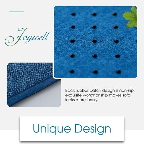 Joywell Linen Armrest Covers for Living Room Anti-Slip Sofa Arm Protector for Dogs, Cats, Pets Armchair Slipcover for Recliner with 4 Pockets for TV Remote Control, Phone, Set of 1, Classic Blue in Kuwait