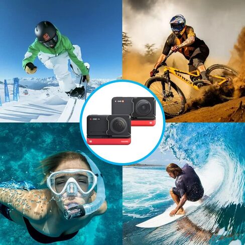 واقيات العدسات المزدوجة MTOM لـ Insta360 ONE RS/R PC حافظة غطاء للعدسات الواقية لملحقات الكاميرا الرياضية Insta360 ONE RS/R واقي عدسة RS/R واحد in Kuwait