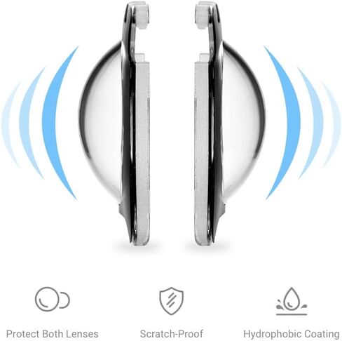 واقيات العدسات المزدوجة MTOM لـ Insta360 ONE RS/R PC حافظة غطاء للعدسات الواقية لملحقات الكاميرا الرياضية Insta360 ONE RS/R واقي عدسة RS/R واحد in Kuwait