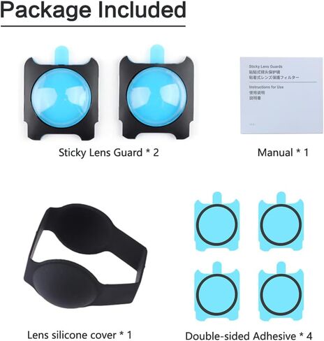 واقيات العدسات المزدوجة MTOM لـ Insta360 ONE RS/R PC حافظة غطاء للعدسات الواقية لملحقات الكاميرا الرياضية Insta360 ONE RS/R واقي عدسة RS/R واحد in Kuwait