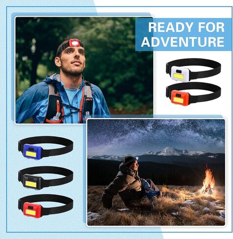 Treela 30 Pieces Led Headlamp Outdoor Head Lamp Adjustable Headband Flashlights Bright Waterproof Headlights for Work Camping Hiking Fishing, 3 Modes in Saudi Arabia