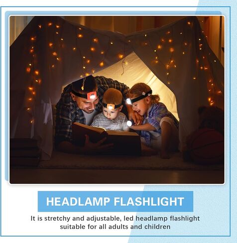 Treela 30 Pieces Led Headlamp Outdoor Head Lamp Adjustable Headband Flashlights Bright Waterproof Headlights for Work Camping Hiking Fishing, 3 Modes in Saudi Arabia