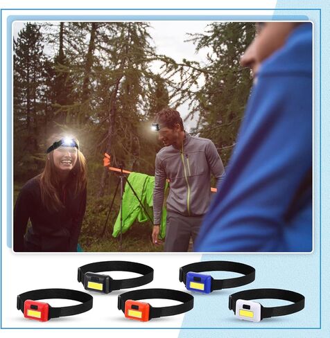 Treela 30 Pieces Led Headlamp Outdoor Head Lamp Adjustable Headband Flashlights Bright Waterproof Headlights for Work Camping Hiking Fishing, 3 Modes in Saudi Arabia