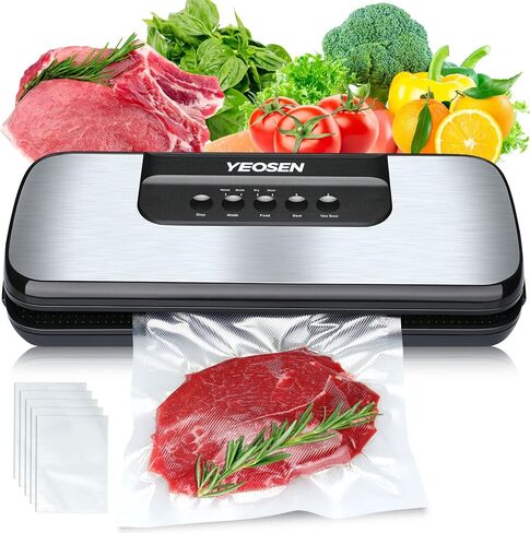 ماكينة غلق أكياس الهواء من YEOSEN - ماكينة حفظ الطعام الأوتوماتيكية 2 في 1 مع أوضاع رطبة جافة، تصميم مضغوط in Kuwait