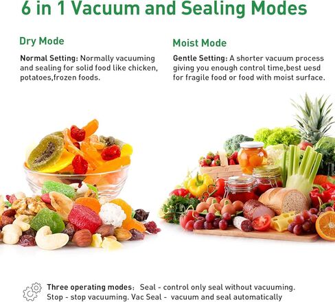 ماكينة غلق أكياس الهواء من YEOSEN - ماكينة حفظ الطعام الأوتوماتيكية 2 في 1 مع أوضاع رطبة جافة، تصميم مضغوط in Kuwait
