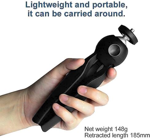 حامل هاتف محول حامل ثلاثي القوائم للهاتف المكتبي مع حامل ثلاثي القوائم صغير، حامل ثلاثي صغير لهاتف iPhone/DLSR المدمج/Samsung/Webcam/Android الهاتف المحمول أي عرض من 2.16 بوصة إلى 4.13 بوصة in Kuwait