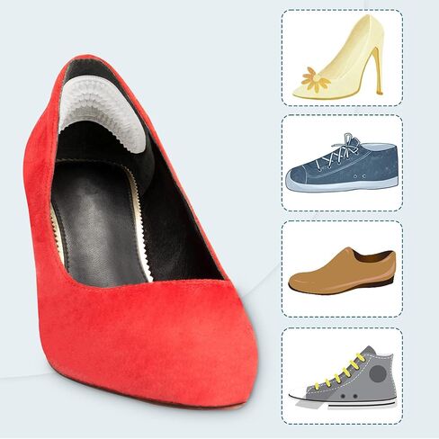 4 Pairs Heel Cushion Pads,Heel Grips for Ladies and Kids Shoes,Insoles for Shoes Too Big,Self Adhesive Heel Cushion Pads,Silicone Heel Protectors,High Heel Cushion Pads (Transparent) in Saudi Arabia