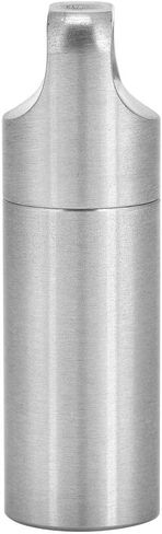 Pill Holders, Single Chamber Stainless Steel Waterproof Keychain Pill Case Survival Pill Bottle Box Organizer Container (L) Metal Pill Container in Kuwait