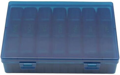 منظم حبوب الدواء الأسبوعي 3 مرات في اليوم، منظم حبوب فيتامين كبير للسفر 7 أيام 3 مرات في اليوم، صندوق حبوب منع الحمل اليومي، حاوية حبوب منع الحمل اليومية، منظم الأدوية لتكملة الأغطية الشفافة وزيوت السمك in Kuwait