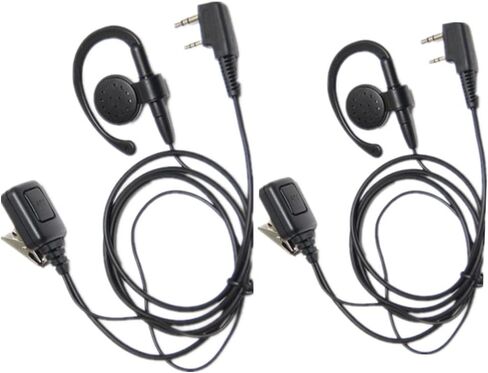 Lsgoodcare 2 Pin Ear-Clip Ear-Clip Ear-Hook Security سماعة أذن PTT وميكروفون متوافق مع Kenwood Two Way Radio TK3170 TK3173 TK3200 TK3201 جهاز اتصال لاسلكي، حزمة من 5 in Saudi Arabia