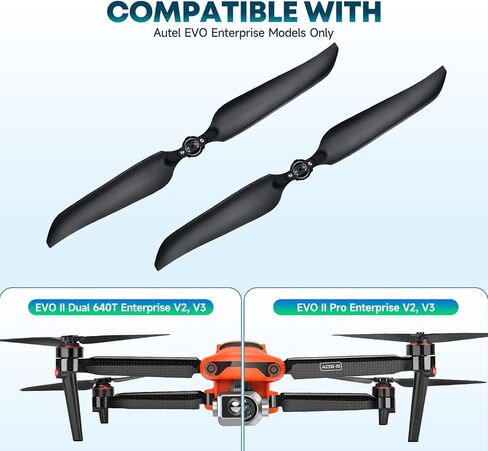 Autel Robotics EVO II Enterprise Propellers, Fit for EVO 2 Pro Enterprise/EVO II Dual 640T Enterprise (V2 & V3), 2023 Newest, for Enterprise Models ONLY (1 Pair) in Saudi Arabia