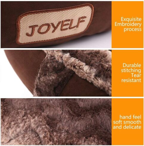 سرير كلب متوسط ​​الحجم من JOYELF مع غطاء قابل للغسل وقابل للإزالة، سرير احتضان لطيف لسفينة القراصنة لتدفئة القطط، سرير حيوانات أليفة مهدئ من الموز الفخم للكلاب والقطط مع ألعاب تصدر أصواتًا كهدية in Kuwait