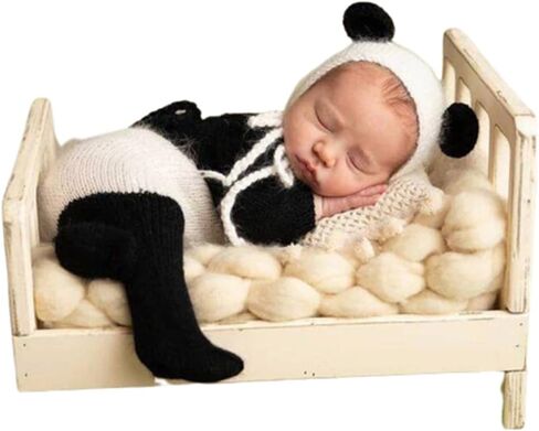 بي اكس يو ايه ان دبليو ملابس التصوير الفوتوغرافي لحديثي الولادة بتصميم باندا دب للاولاد والبنات من الكروشيه والتقاط الصور للرضع in Kuwait