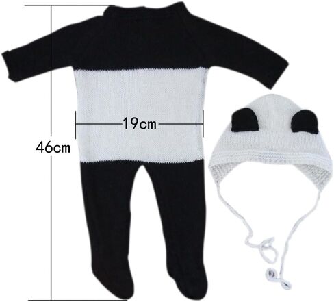 بي اكس يو ايه ان دبليو ملابس التصوير الفوتوغرافي لحديثي الولادة بتصميم باندا دب للاولاد والبنات من الكروشيه والتقاط الصور للرضع in Kuwait