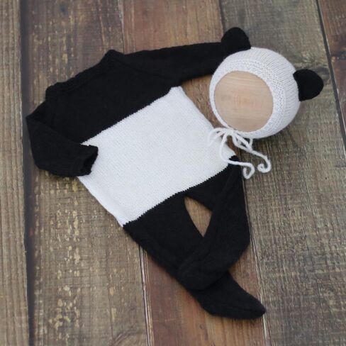 بي اكس يو ايه ان دبليو ملابس التصوير الفوتوغرافي لحديثي الولادة بتصميم باندا دب للاولاد والبنات من الكروشيه والتقاط الصور للرضع in Kuwait