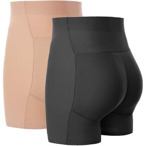 FEOYA Butt Lifter Panties Seamless Padded Underwear Women Butt Pads High Waist Tummy Control Shapewear - Pack of 2