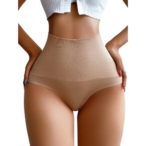 SweatyRocks Women's High Waisted Tummy Control Solid Shapewear Panty Shape Brief