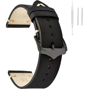 EACHE Leather Watch Bands For Men Vintage Watch Straps For Women Crazy Horse/Oil Wax/Suede/Vegetable-Tanned Leather Replacement Watchband 18mm 19mm 20mm 22mm in Saudi Arabia