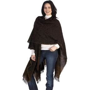 Kerry Woollen Mills Celtic Ruana Long Shawl Irish Wool Lambswool