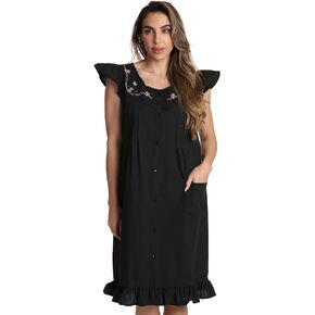 Dreamcrest 100% Cotton Sleeveless Night Gown for Women Cute Floral Summer Sleep Dress