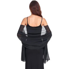 Zudanal Chiffon Shawls and Wraps for Evening Dresses Sheer Wedding Shawl Wraps Scarves for Bridal