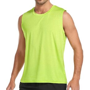 Nomolen Men's Quick Dry Tank Tops Athletic Gym Bodybuilding Sports Sleeveless Shirts for Workout Running Training
