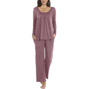 POPYOUNG 2 Piece Womens Fall-Winter Pajama Sets, Lounge Sleepwear Ladies Pjs Sets with Pockets in Saudi Arabia