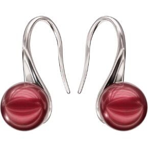 مجوهرات لوفا اللؤلؤ الزجاجي والهيماتيت الكريستالي على شكل تاج مشبك على أقراط خطافية لحفلات الزفاف، وحفلات الزفاف، والمناسبات الرسمية والأزياء in Kuwait