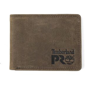Timberland PRO Men's Slim Leather RFID Bifold Wallet with Back ID Window