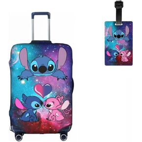 Lyukrsg Anime Luggage Protector with Luggage Tag for Women Men Cartoon Travel Suitcase Cover Fits 18-21 Inch Luggages Kawaii Anti-Scratch Luggage Covers for Suitcases S in Saudi Arabia