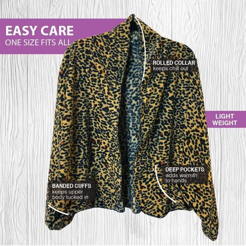 35 درجة أدناه شال بأساور مع جيوب، سترة صوفية طويلة مريحة وناعمة، لف شال منفضة صوفية in Kuwait