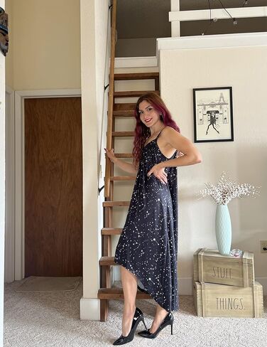 Ekouaer Womens Nightgown Sleeveless Long Nightshirt Full Slip Night Dress Plus Size Sleepshirt Chemise Lounge Dress in Kuwait